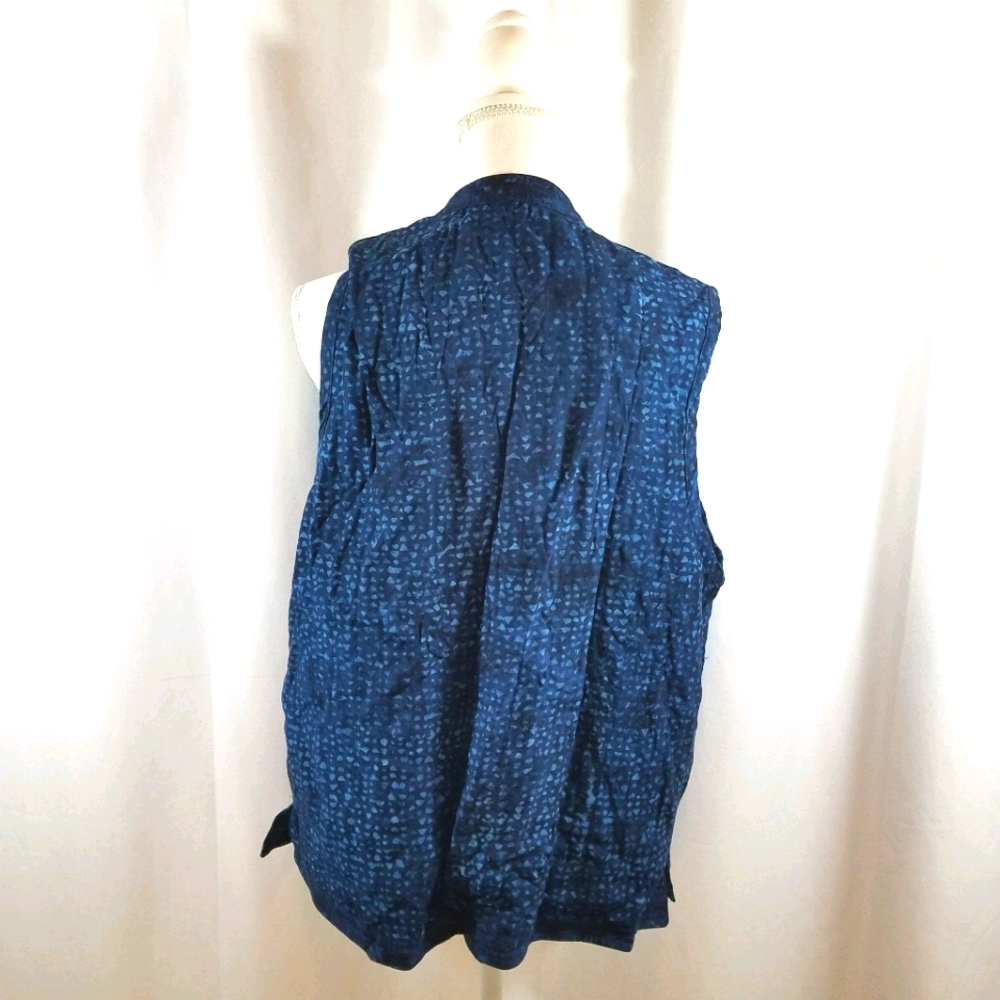 Hand Made Reversible Blue Vest - Picture 4 of 11